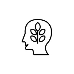 Psychology line icon. Simple element illustration. Psychology concept outline symbol design.