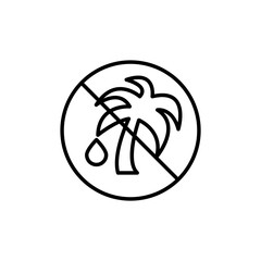 Palm Oil Free line icon. Simple element illustration. Palm Oil Free concept outline symbol design.
