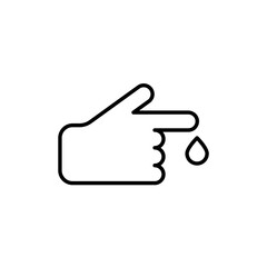 Blood Test line icon. Simple element illustration. Blood Test concept outline symbol design.