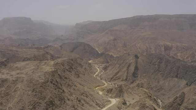 Aerial, Above The Snake Canyon, Oman