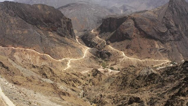 Aerial, Above The Snake Canyon, Oman