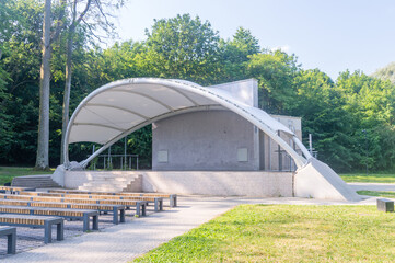 Fototapeta na wymiar Amphitheater in Orunia Park, Gdansk.