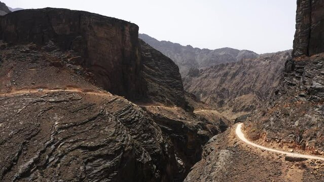 Aerial, Above The Snake Canyon, Oman