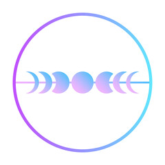 Abstract Round Graphic Minimalist Gradient Texture Symbol Silhouette Soft PNG Icon