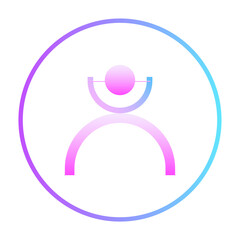 Abstract Round Graphic Minimalist Gradient Texture Symbol Silhouette Soft PNG Icon