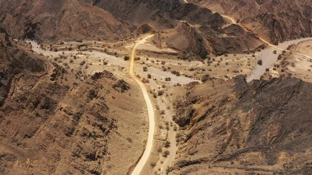 Aerial, Above The Snake Canyon, Oman