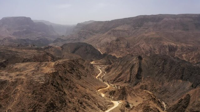Aerial, Above The Snake Canyon, Oman