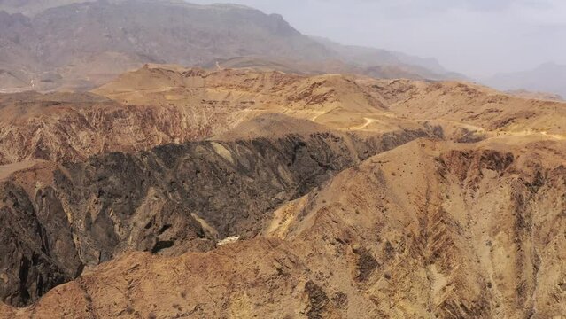Aerial, Above The Snake Canyon, Oman