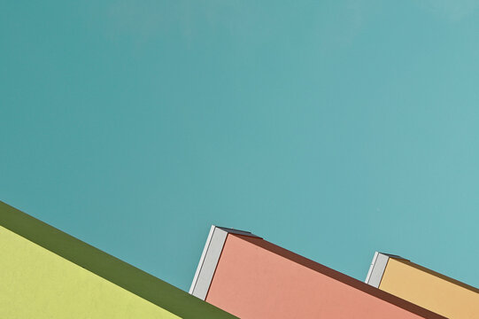 Colorful minimalist facade