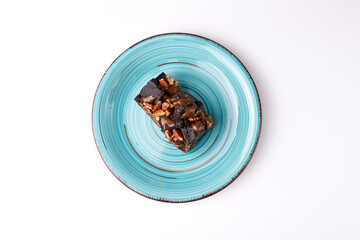 Cake, chocolate cake, dessert on a white background, isolated