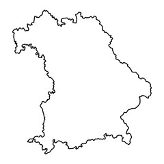 Bavaria state map. Vector illustration.