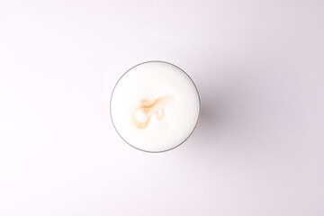 Coffee, cappuccino, drink on a white background, isolated