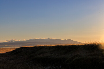 sunrise in the mountains