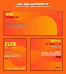Fototapeta premium Abstract Background Social media post modern design, for business digital marketing online, banner and poster template