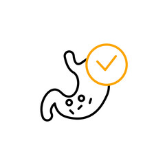 Stomach line icon. Simple element illustration. Stomach concept outline symbol design.