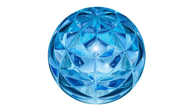Blaue Glaskugel - 3D-Illustration