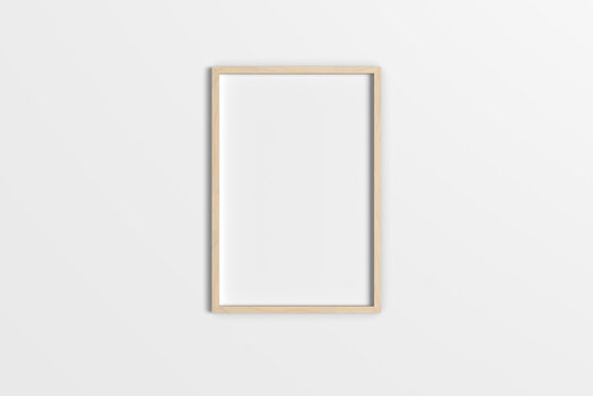 Birch frame on white background