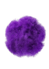 3d rendering fluffy purple abstract png shape isolated on transparent background. Creative hairy element for collages, art decoration for presentation, social media. Trendy realistic shape.