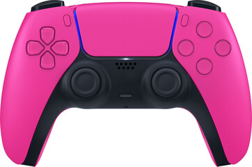 Pink unbranded game controller pack isolated