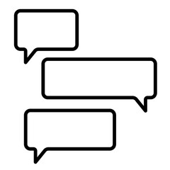 Fototapeta premium Comunication bubbles speak icon flat design isolated in white background.Chat and reply messages.