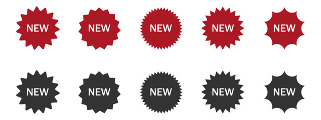 New feature or product badge flat icon. New Tag.  Flat vector icon. 