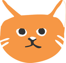 Cartoon nursery cute cat kitty face