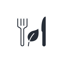 Vegetarian food line icon. Simple element illustration.  Vegetarian food concept outline symbol design.