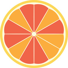 Obraz premium Round food fruit icon orange