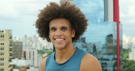 Happy Smiling black african man portrait