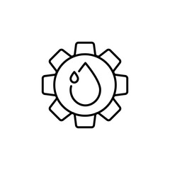 Digestion gear system icon. Outline digestion gear system vector icon for web design isolated on white background eps 10