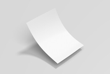 Blank floating a4 poster mockup