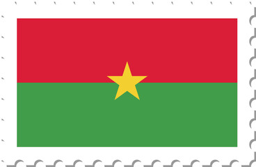 Burkina Faso flag postage stamp.