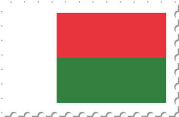 Madagascar flag postage stamp.