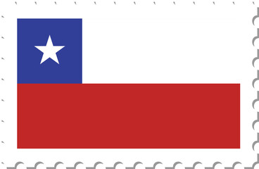 Chile flag postage stamp.