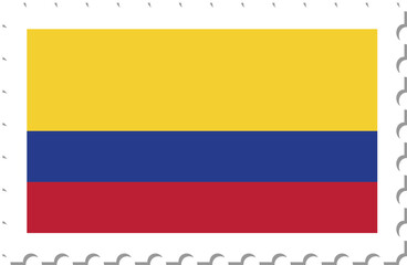Colombia flag postage stamp.