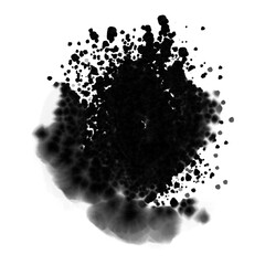 Black abstract splatter