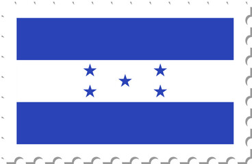 Honduras flag postage stamp.