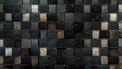 dark color square tile pattern wall texture