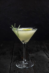 A cocktail at the bar of the restaurant

