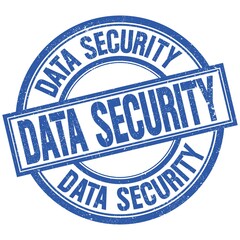Fototapeta premium DATA SECURITY written word on blue stamp sign