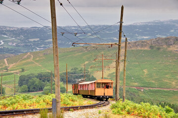 Le petit train de La Rhune au pays Basque en France