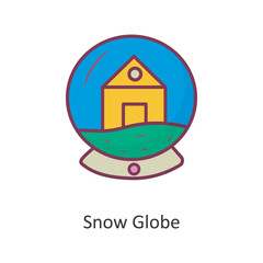 Snow Globe vector filled outline Icon Design illustration. Holiday Symbol on White background EPS 10 File