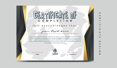 certificate of template vector