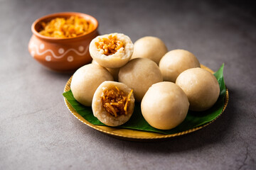 kozhukatta or kolukattai pidi is Steamed dumplings made with rice flour, filling coconut, jaggery