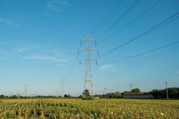electricity pylon: energy crisis and energy cost, two increasingly important voices in the economic and political debate of the world.