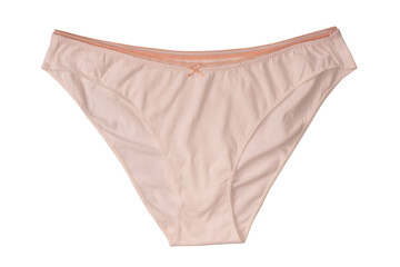 Women cotton panties isolated on white background.