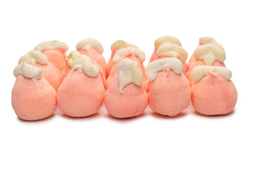 Marshmallow candy isolated on a white background.