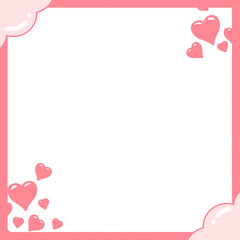 Valentine Themed Layover for Social Media (2500 x 2500 px, Transparant PNG)