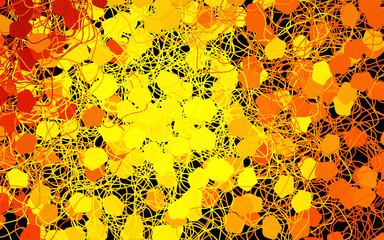 Dark Orange vector texture with abstract forms.