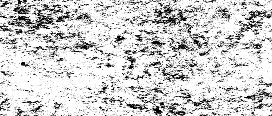 Monochrome texture composed of irregular graphic elements. Distressed uneven grunge background. Abstract vector illustration. Overlay for interesting effect and depth. Isolated on white background.